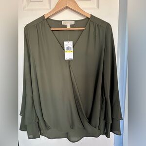 Michael Kors Deep Green Blouse